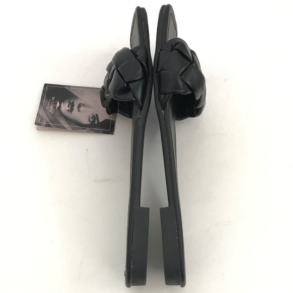 MUSSHOE Slip On Slide Sandals Black Flats Women’s Size 7 NWT - Picture 7 of 16